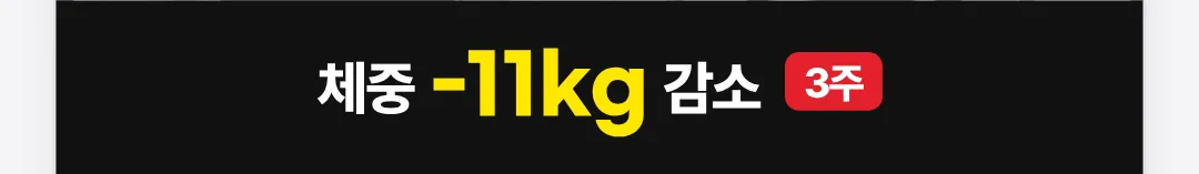 체중 -11kg 감소 3주